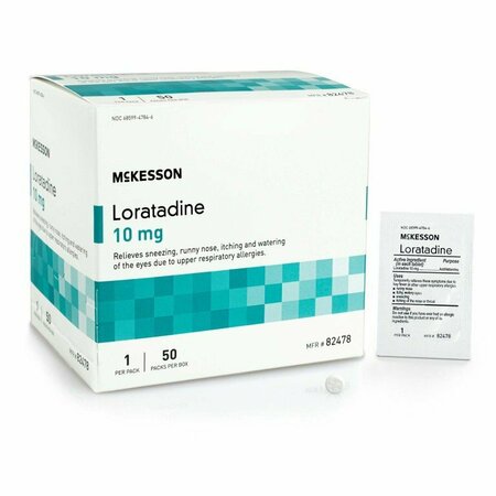 MCKESSON Loratadine Allergy Relief Tablets, 10mg, 50PK 82478